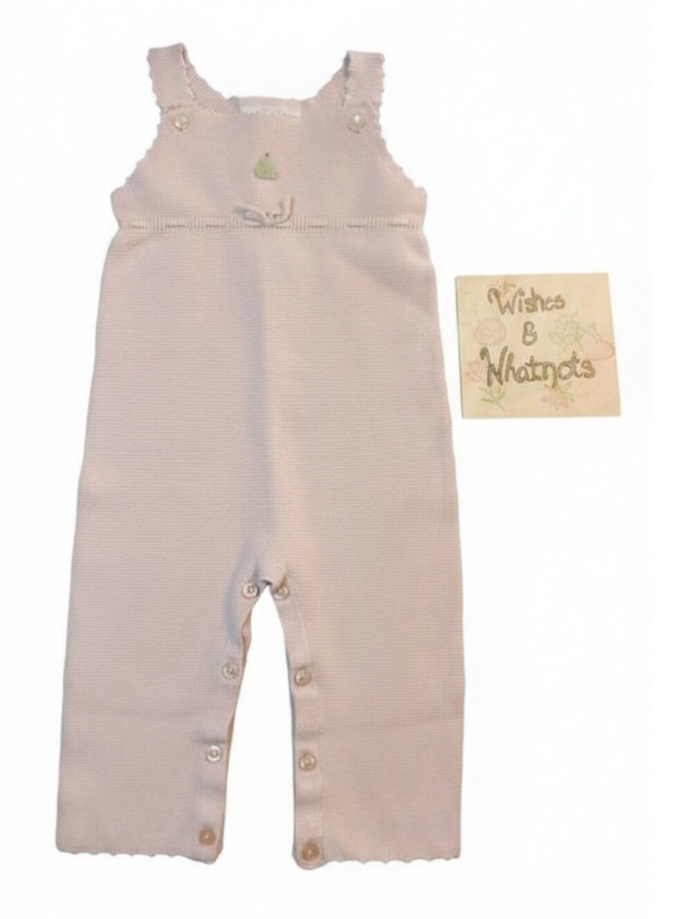 Janie And jack Baby Girl Knit Jumpsuit Size 6-12 Months Pink